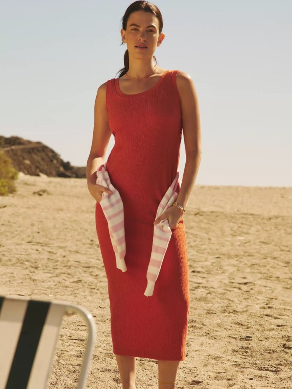 Anthropologie Scoop-Back Knit Midi Dress